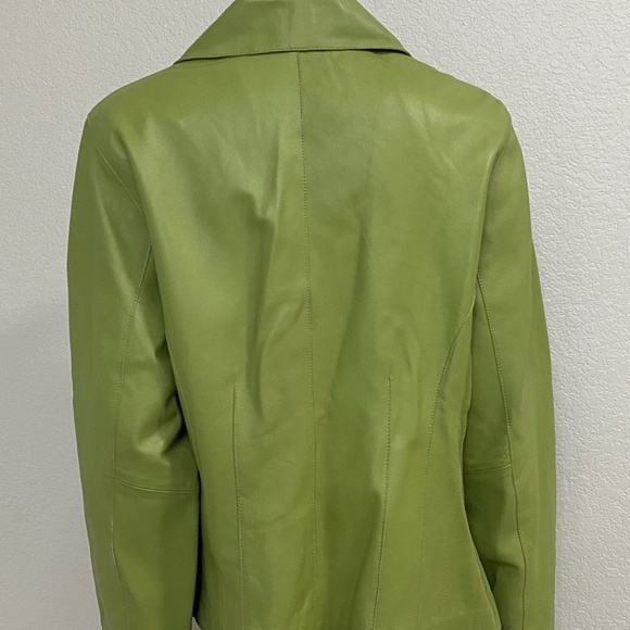 Lane Bryant Green Leather Jacket - Picture 5 of 7